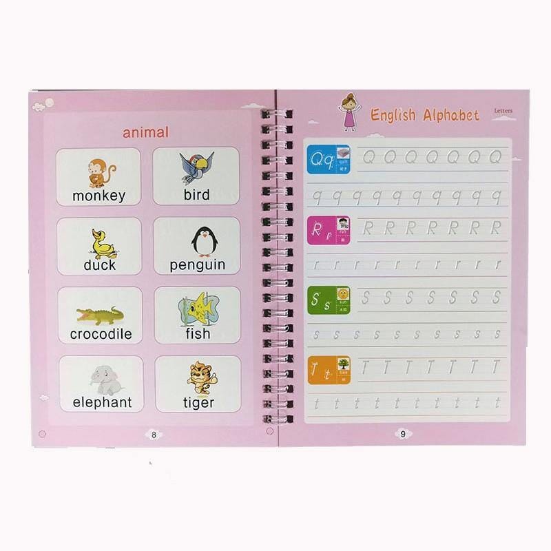 Cahier de calligraphie réutilisable